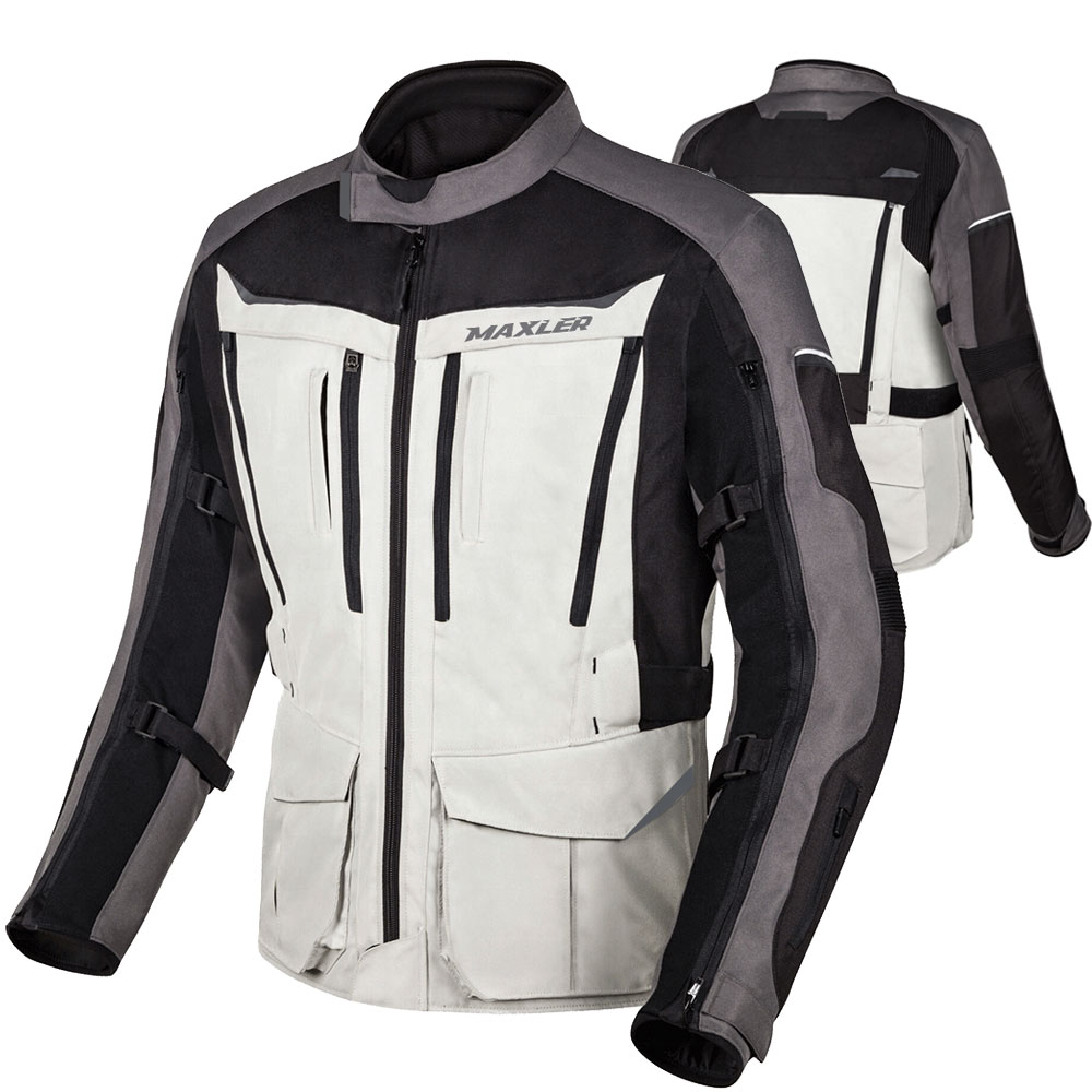Quinlan long textile motorcycle jacket winter B2B OEM touring manufacturer Maxler Motosport