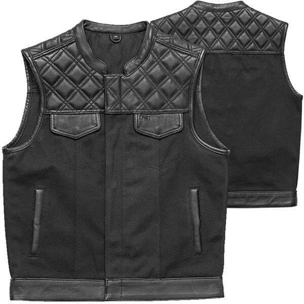 Motorcycle leather riding vest for bikers