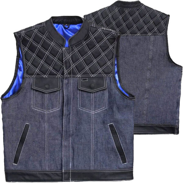 Motorcycle leather riding vest for bikers